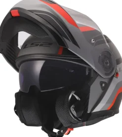 LS2 Systeemhelmen|Helmen Met Zonnevizier-FF908 trobe II onza Back Grey Red-06