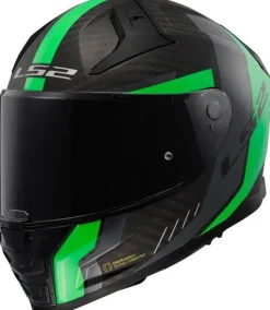LS2 Integraalhelmen|Helmen Met Zonnevizier-FF811 Vector II Carbon Grid att Fuo Green