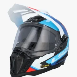 LS2 Adventure Helmen|Integraalhelmen-X701 Exporer Carbon Frontier II White Bue