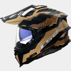 LS2 Adventure Helmen|Integraalhelmen-X701 Exporer Carbon Trick Brown and