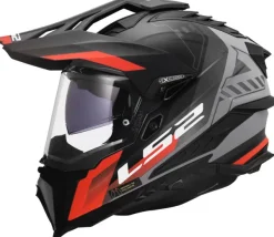 LS2 Adventure Helmen|Helmen Met Zonnevizier-X701 Exporer Hexa Back Red Grey-06