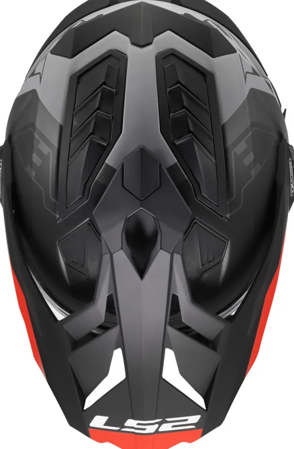LS2 Adventure Helmen|Helmen Met Zonnevizier-X701 Exporer Hexa Back Red Grey-06