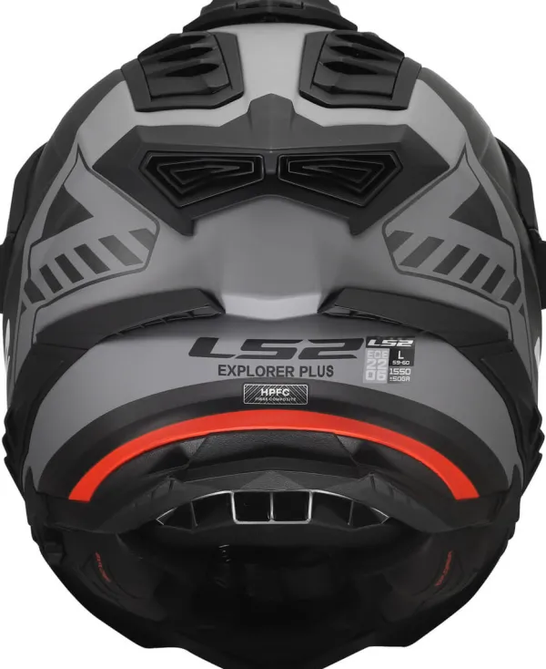 LS2 Adventure Helmen|Helmen Met Zonnevizier-X701 Exporer Hexa Back Red Grey-06
