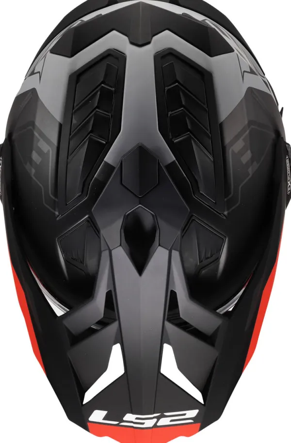 LS2 Adventure Helmen|Helmen Met Zonnevizier-X701 Exporer Hexa Back Red Grey-06