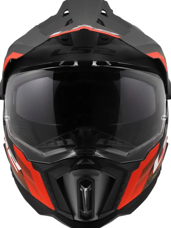 LS2 Adventure Helmen|Helmen Met Zonnevizier-X701 Exporer Hexa Back Red Grey-06