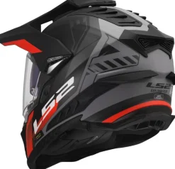 LS2 Adventure Helmen|Helmen Met Zonnevizier-X701 Exporer Hexa Back Red Grey-06
