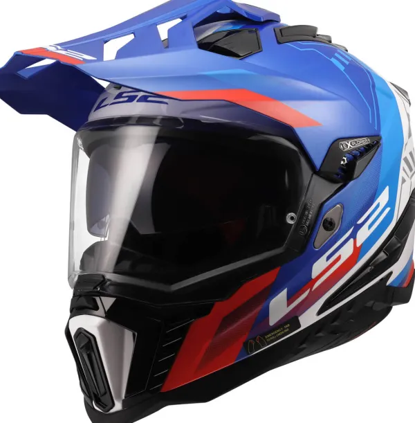 LS2 Adventure Helmen|Helmen Met Zonnevizier-X701 Exporer Hexa White Bue Red-06