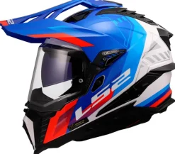 LS2 Adventure Helmen|Helmen Met Zonnevizier-X701 Exporer Hexa White Bue Red-06
