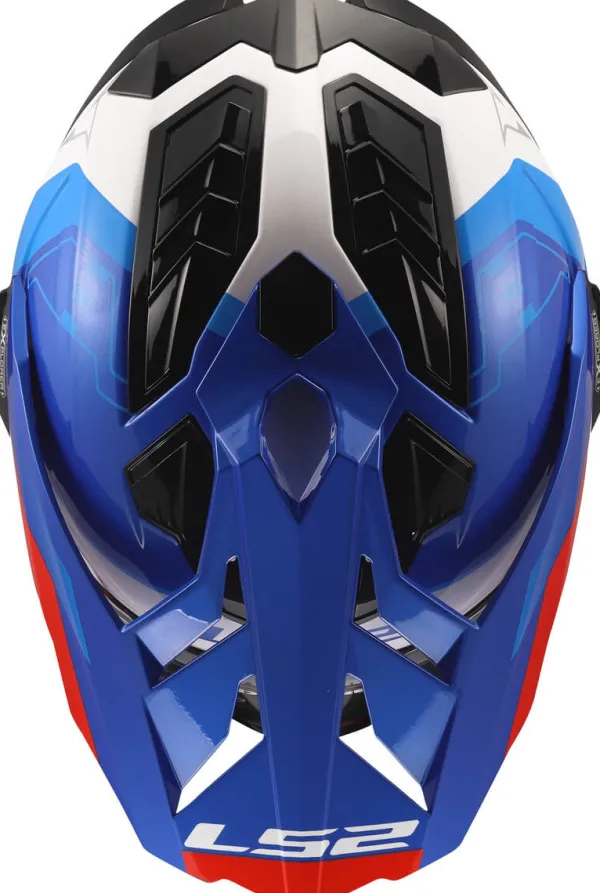 LS2 Adventure Helmen|Helmen Met Zonnevizier-X701 Exporer Hexa White Bue Red-06