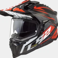 LS2 Adventure Helmen|Integraalhelmen-X701 Exporer pire Back Titaniu Red