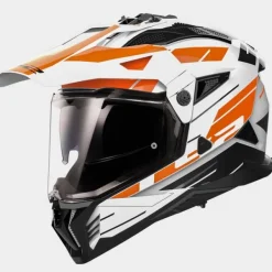 LS2 Adventure Helmen|Integraalhelmen-X702 Pioneer II Naib White Orange