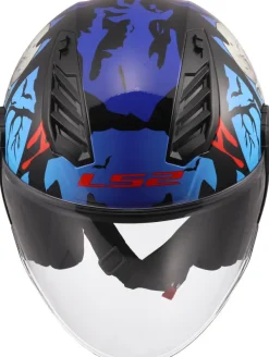 LS2 Jethelmen-OF616 Airfow II Zobie Ii Back Red Bue-06
