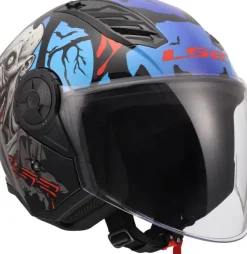 LS2 Jethelmen-OF616 Airfow II Zobie Ii Back Red Bue-06