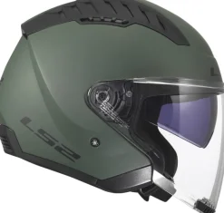 LS2 Jethelmen|Helmen Met Zonnevizier-OF600 Copter II oid iitary Green-06