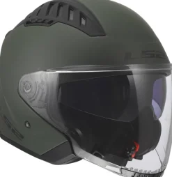 LS2 Jethelmen|Helmen Met Zonnevizier-OF600 Copter II oid iitary Green-06