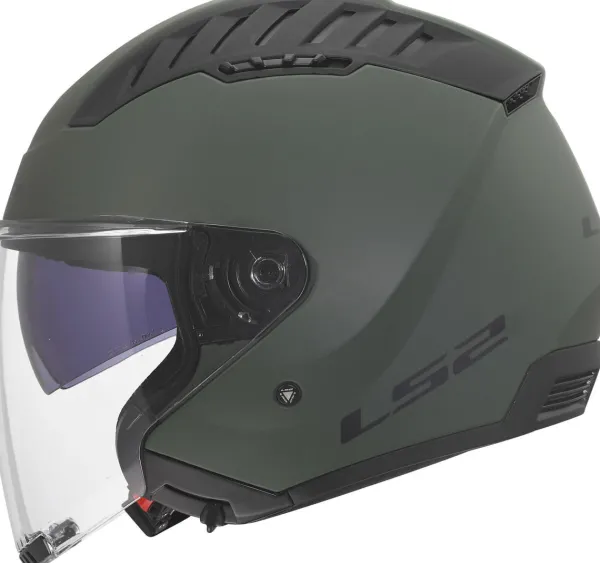 LS2 Jethelmen|Helmen Met Zonnevizier-OF600 Copter II oid iitary Green-06