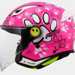 LS2 Kinder Scooterhelmen-OF622 Funny II Paw Pink