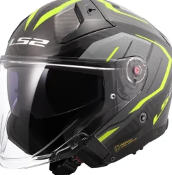 LS2 Jethelmen|Helmen Met Zonnevizier-OF603 Infinity II Carbon Uru H-Vi Yeow