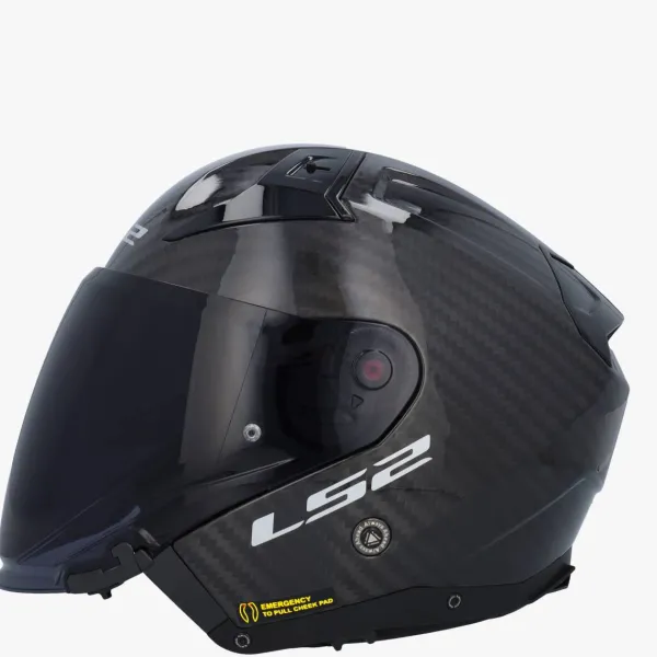 LS2 Jethelmen|Helmen Met Zonnevizier-OF603 Infinity II Go Carbon