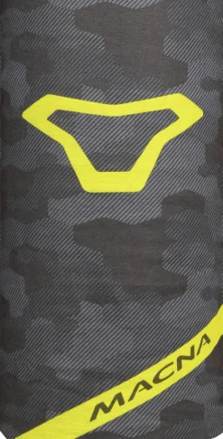 Macna Nekwarmers En Windcollars-Tube zomer Logo Grey/Yellow