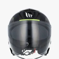 MT Jethelmen|Helmen Met Zonnevizier-Jet Thunder 3 V Bow Back/Yeow