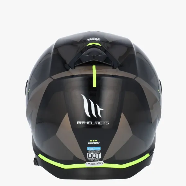 MT Jethelmen|Helmen Met Zonnevizier-Jet Thunder 3 V Bow Back/Yeow
