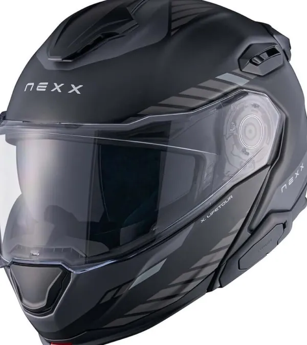 NEXX Systeemhelmen|Helmen Met Zonnevizier-X.IFETOUR Gobe att Back/Grey
