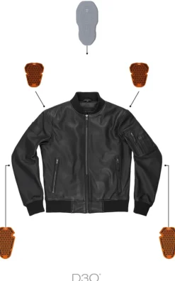 Pando Moto Motorjassen-Facon otorja eather Aviator Back