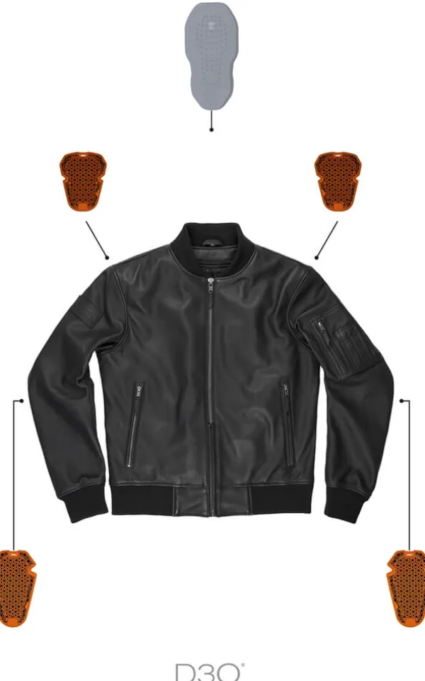 Pando Moto Motorjassen-Facon otorja eather Aviator Back