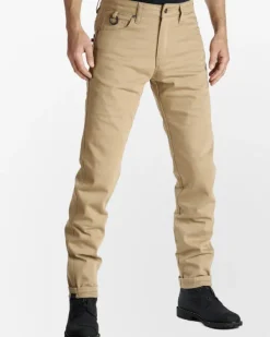 Pando Moto Motorjeans-Robby Slim Motorjeans Beige