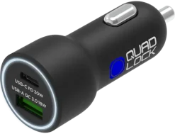 Quad Lock Telefoonhouders-Dual USB (C+A) Car Charger 48W