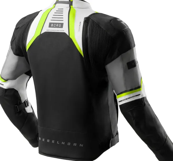Rebelhorn Motorjassen-Borg 2 otorja Back/Grey/Fuo Yeow