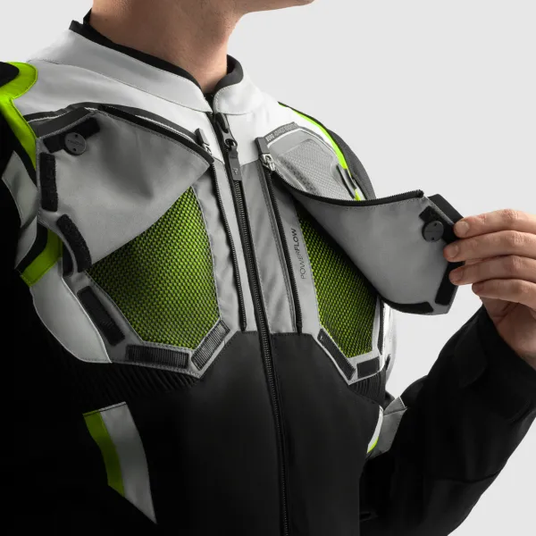Rebelhorn Motorjassen-Borg 2 otorja Back/Grey/Fuo Yeow