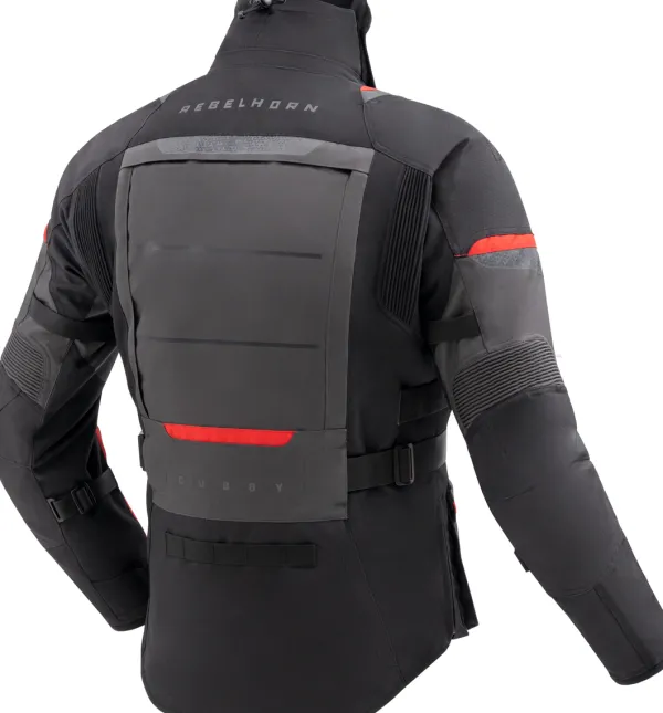 Rebelhorn Motorjassen-Cubby 5 otorja Back/Anthracite/Red
