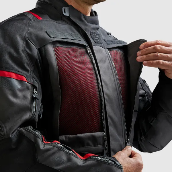 Rebelhorn Motorjassen-Cubby 5 otorja Back/Anthracite/Red
