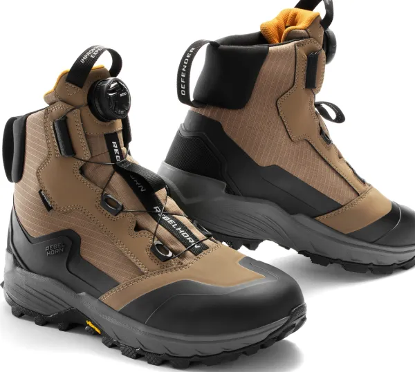 Heren Rebelhorn Korte Motorlaarzen|Heren Motorlaarzen-Defender Boots Desert