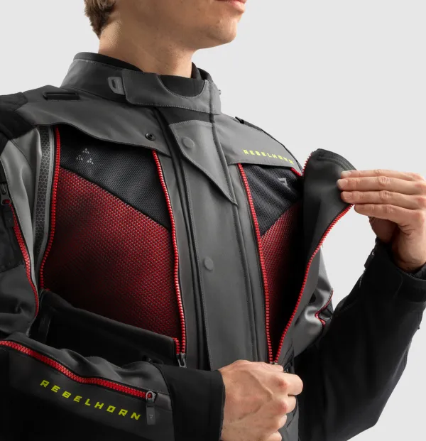Rebelhorn Motorjassen-Hardy 3.0 otorja Anthracite/Grey/Yeow