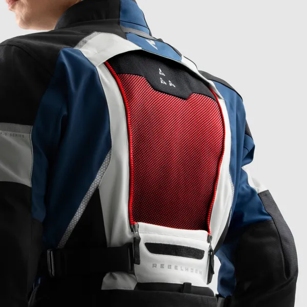 Rebelhorn Motorjassen-Hardy 3.0 otorja Bue/Grey/Red