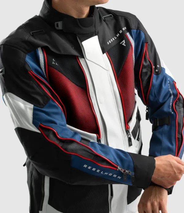 Rebelhorn Motorjassen-Hardy 3.0 otorja Bue/Grey/Red