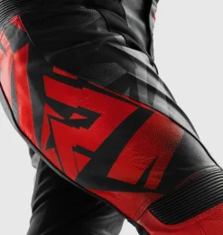 Rebelhorn Motorbroeken-Inferno Motorbroek Black/Fluo Red