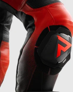 Rebelhorn Motorbroeken-Inferno Motorbroek Black/Fluo Red