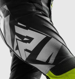 Rebelhorn Motorbroeken-Inferno Motorbroek Black/White/Fluo Yellow