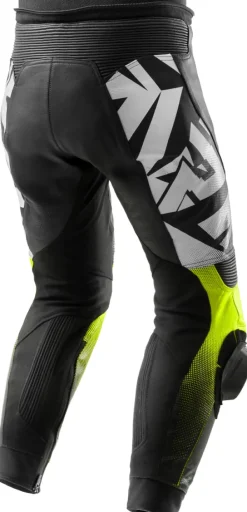 Rebelhorn Motorbroeken-Inferno Motorbroek Black/White/Fluo Yellow