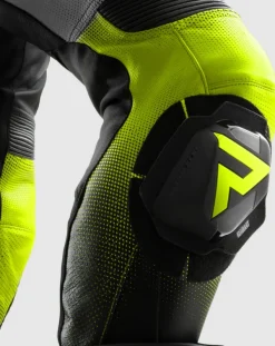 Rebelhorn Motorbroeken-Inferno Motorbroek Black/White/Fluo Yellow