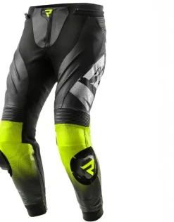 Rebelhorn Motorbroeken-Inferno Motorbroek Black/White/Fluo Yellow