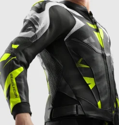 Rebelhorn Motorjassen-Inferno Motorjas Black/Fluo Yellow