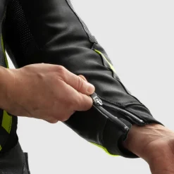 Rebelhorn Motorjassen-Inferno Motorjas Black/Fluo Yellow