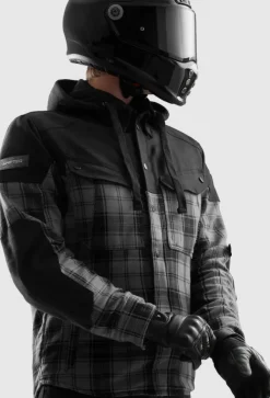 Rebelhorn Motorhoodies|Motorjassen-hifter hirt otorhoodie Back/Grey