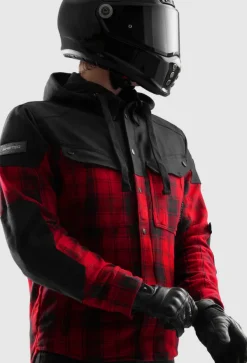 Rebelhorn Motorhoodies|Motorjassen-hifter hirt otorhoodie Back/Red