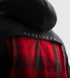 Rebelhorn Motorhoodies|Motorjassen-hifter hirt otorhoodie Back/Red